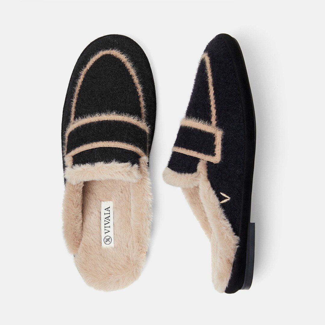 Round-Toe Fluffy Slippers | VIVAIA