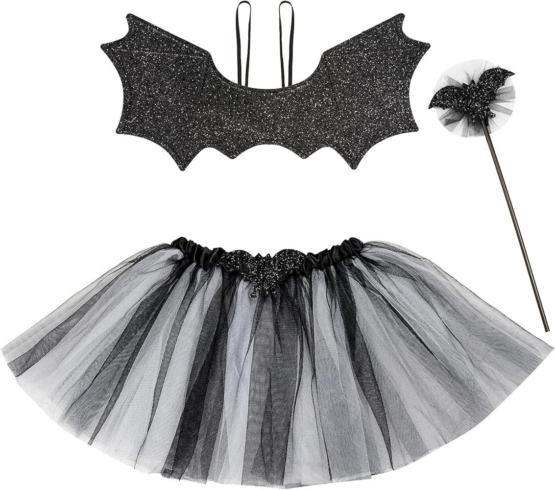 Yolyoo Halloween Bat Costume Set Bat Wings Skirt Set and Magic Wand Tutu Skirt For Halloween Dres... | Amazon (US)
