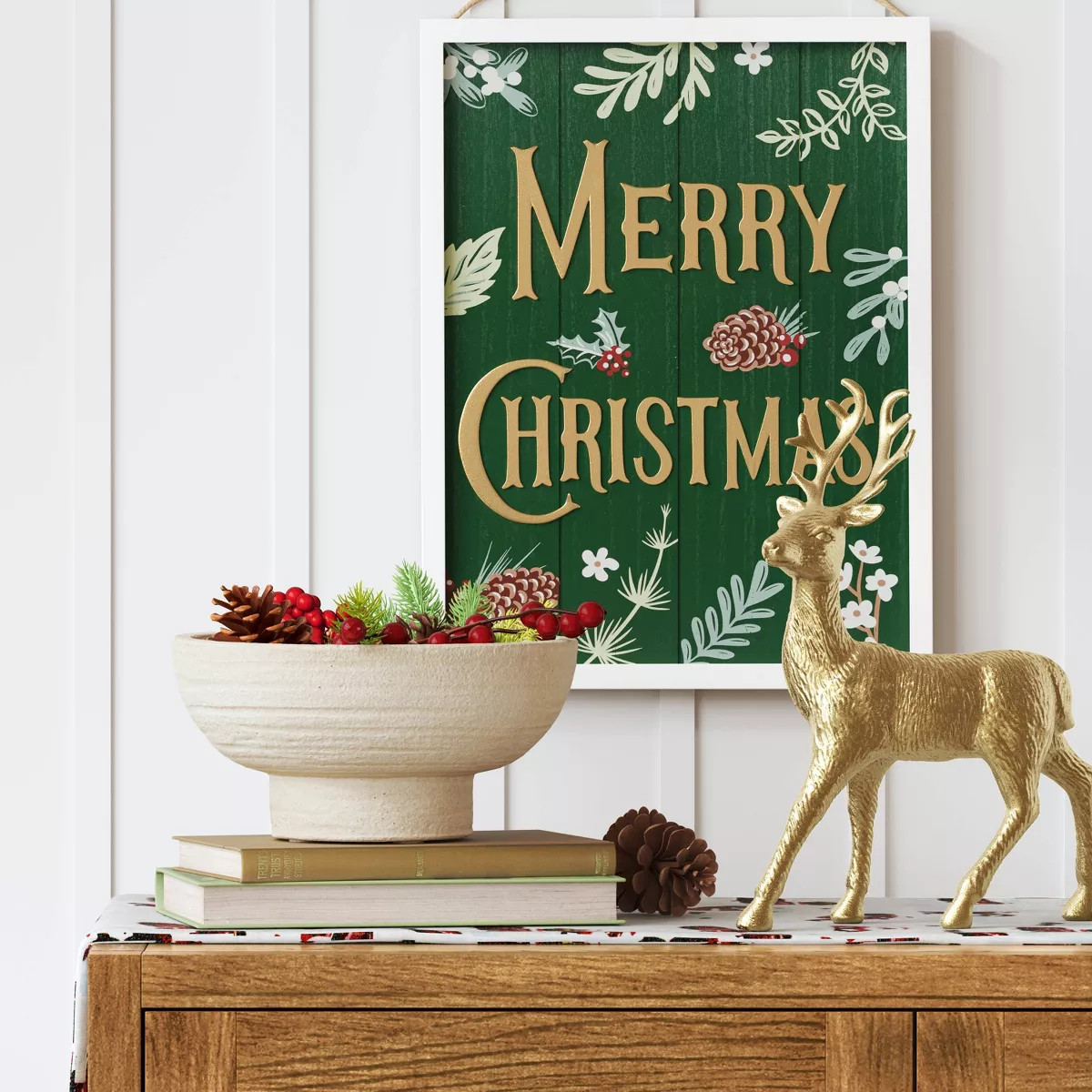 12.5" Metallic Plastic Standing Deer Animal Christmas Figurine - Wondershop™ Gold | Target