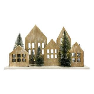 18" Natural Tabletop Houses with LED Lit Trees Accent by Ashland® | Michaels Stores