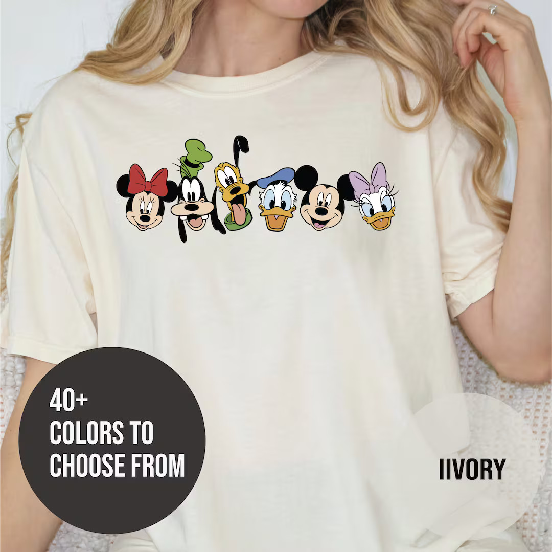 Mickey and Friends Shirt, Comfort Colors Shirts, Mickey Mouse Shirt, Disney World Shirt, Mickey a... | Etsy (US)