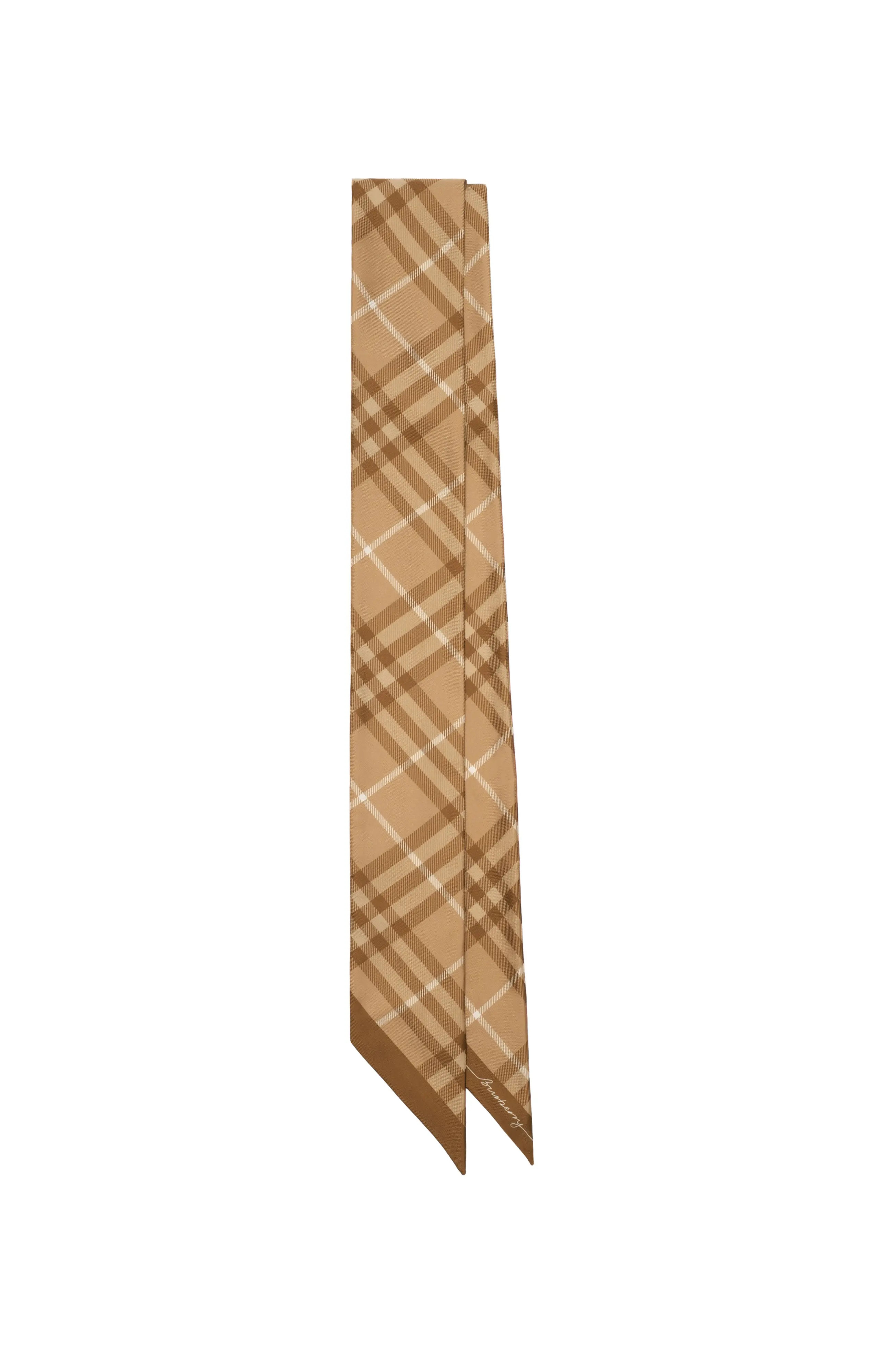 Burberry Skinny Contrast Check Silk Scarf | Nordstrom | Nordstrom