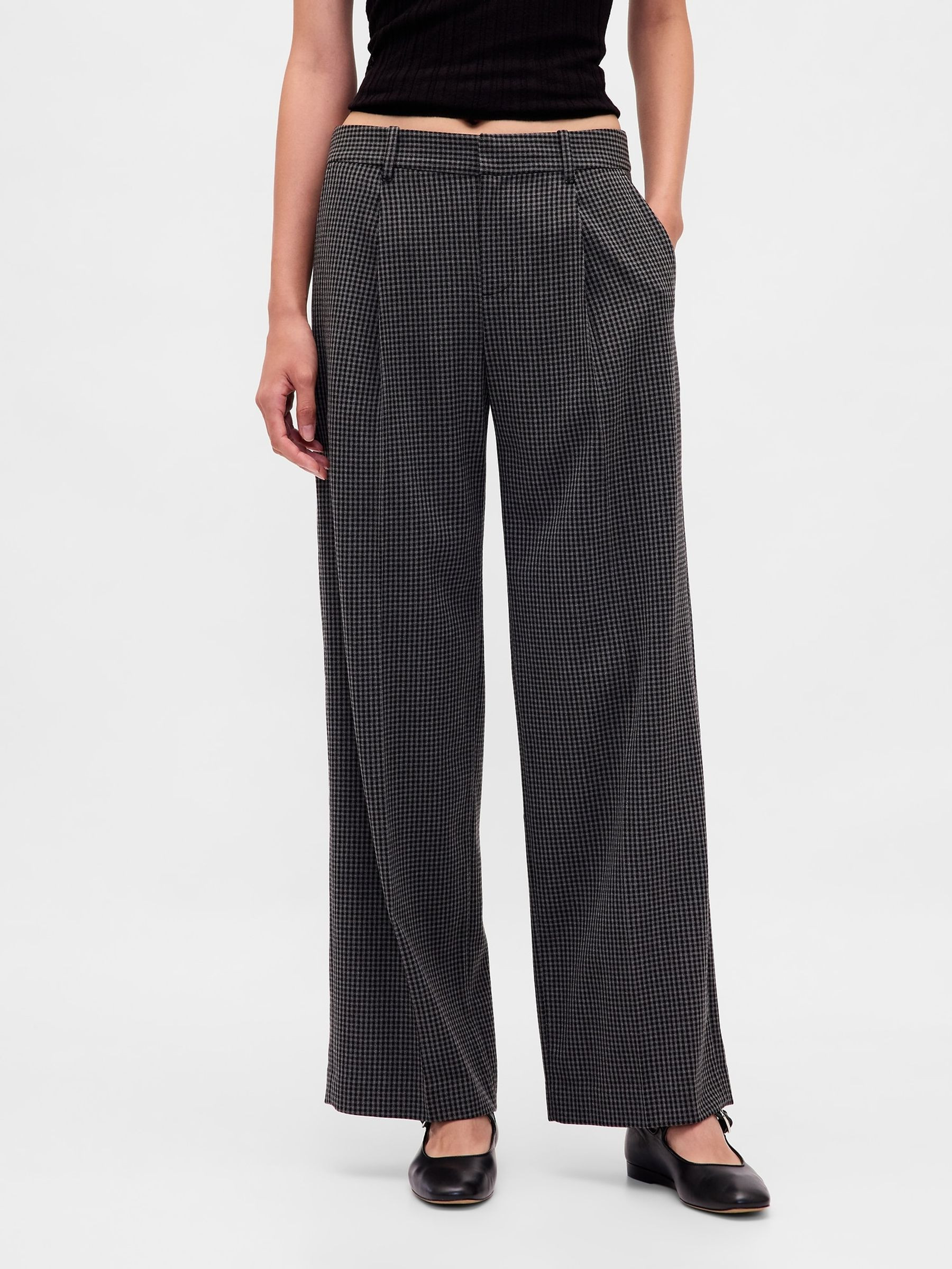 Grey 365 Low Waist Pleated Trousers | Gap | GAP UK