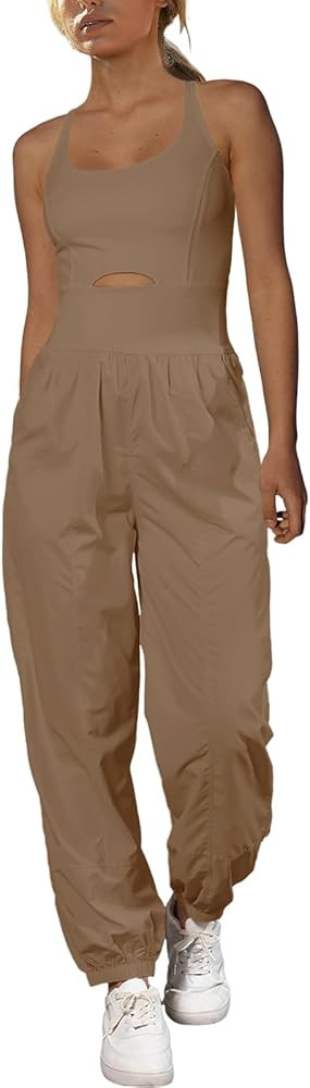 SENSERISE Womens Workout Onesie Athletic Jumpsuit One Piece Gym Romper Long Lightweight Hiking Ro... | Amazon (US)