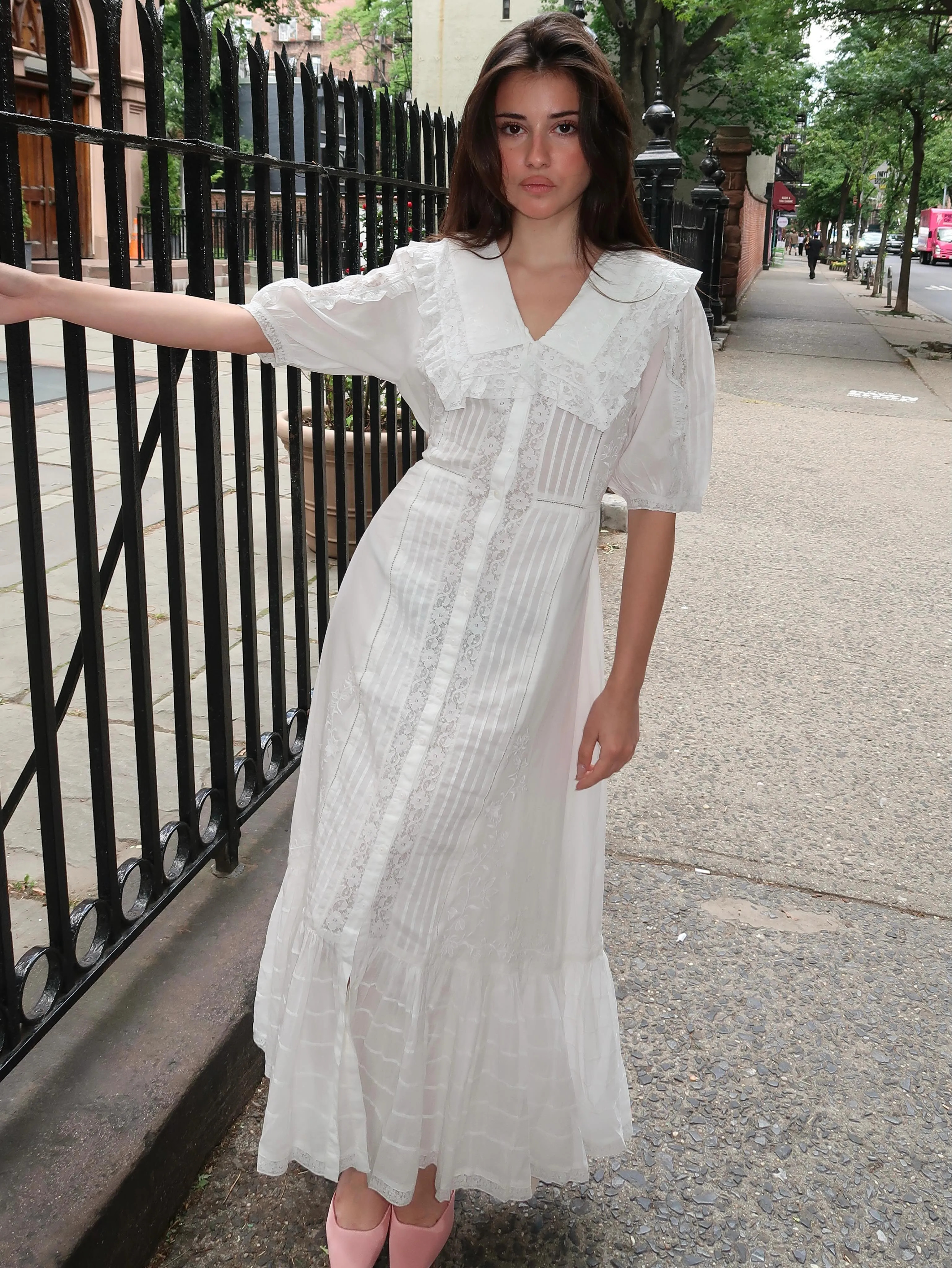 Edina - Pansy Embroidery White | Rixo