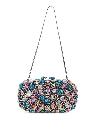 Hand Beaded Skulls Clutch | TJ Maxx
