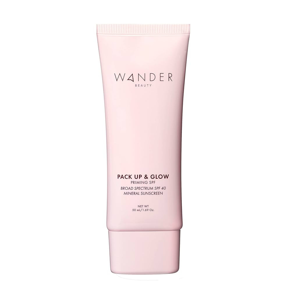 Wander Beauty Pack Up & Glow Primer with SPF 40 - 100% Mineral Sunscreen with Non-Nano Zinc Oxide... | Amazon (US)