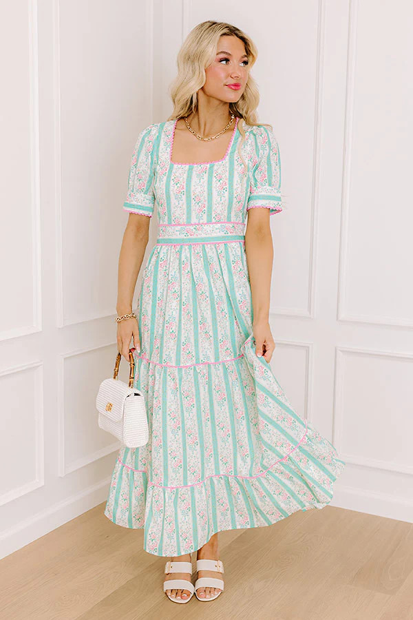Tea Party Ready Stripe Midi Dress | Impressions Online Boutique