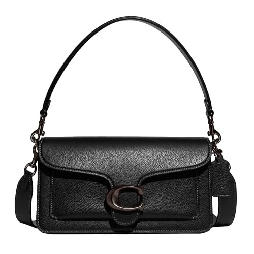 COACH Polished Pebble Leather Tabby Shoulder Bag 26, Black, One Size: Handbags: Amazon.com | Amazon (US)