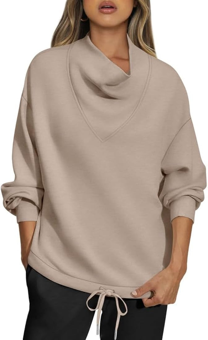 Womens Oversized Sweatshirts Turtleneck Pullover Y2k Cute Trendy Hoodies Teen Girl Preppy Winter Fal | Amazon (US)