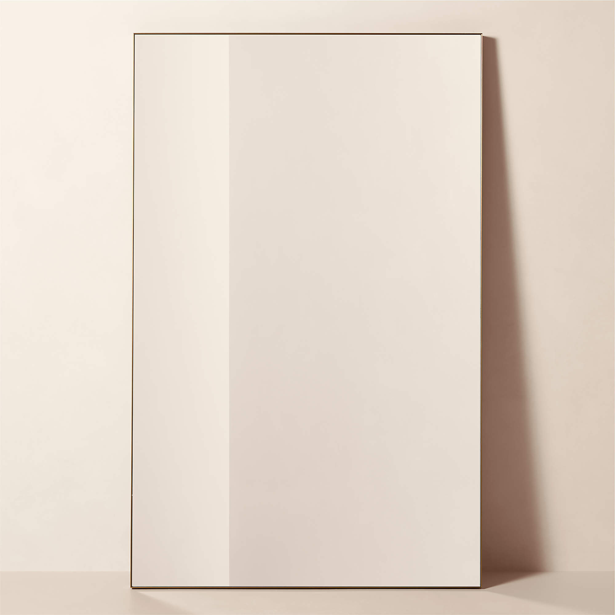 Infinity Modern Brass Full-Length Floor Mirror 48"x76" + Reviews | CB2 | CB2