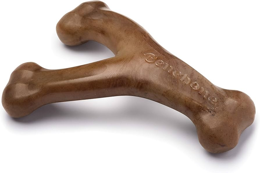 Benebone Wishbone Durable Dog Chew Toy for Aggressive Chewers, Real Bacon, Made in USA, Large | Amazon (US)