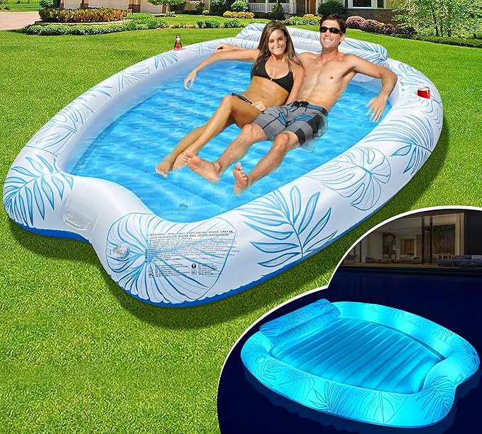 Sinbyuer Inflatable Tanning Pool Lounger Float, Solar Powered Large Inflatable Tanning Bed Float ... | Amazon (CA)