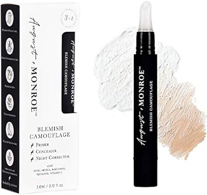 August + Monroe Blemish Treating Concealer - Acne Treatment - Concealer Pen - Vegan and Paraben F... | Amazon (US)