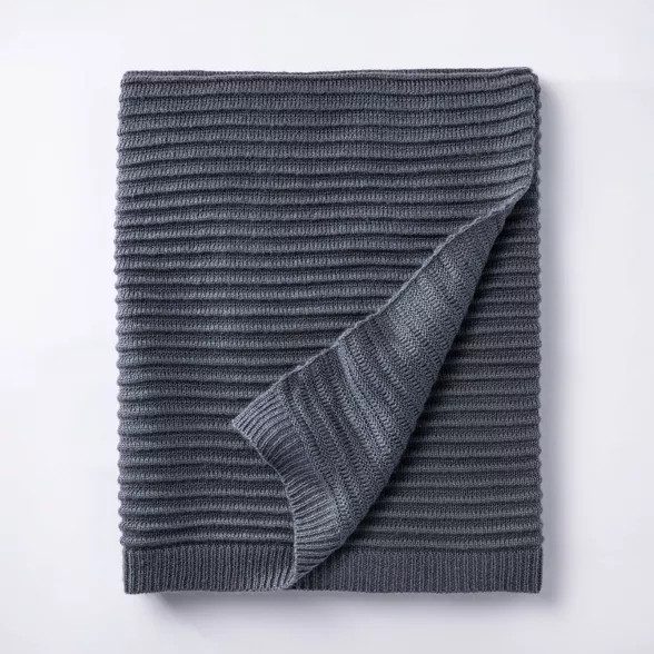 Rib Knit Throw Blanket - Threshold™ designed with Studio McGee | Target