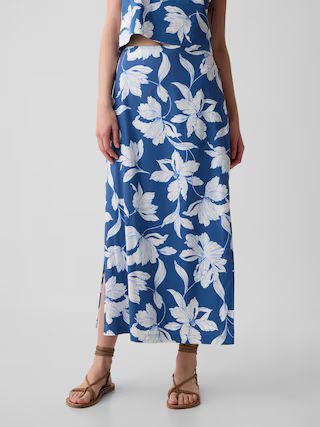 Linen-Blend Maxi Skirt | Gap (US)