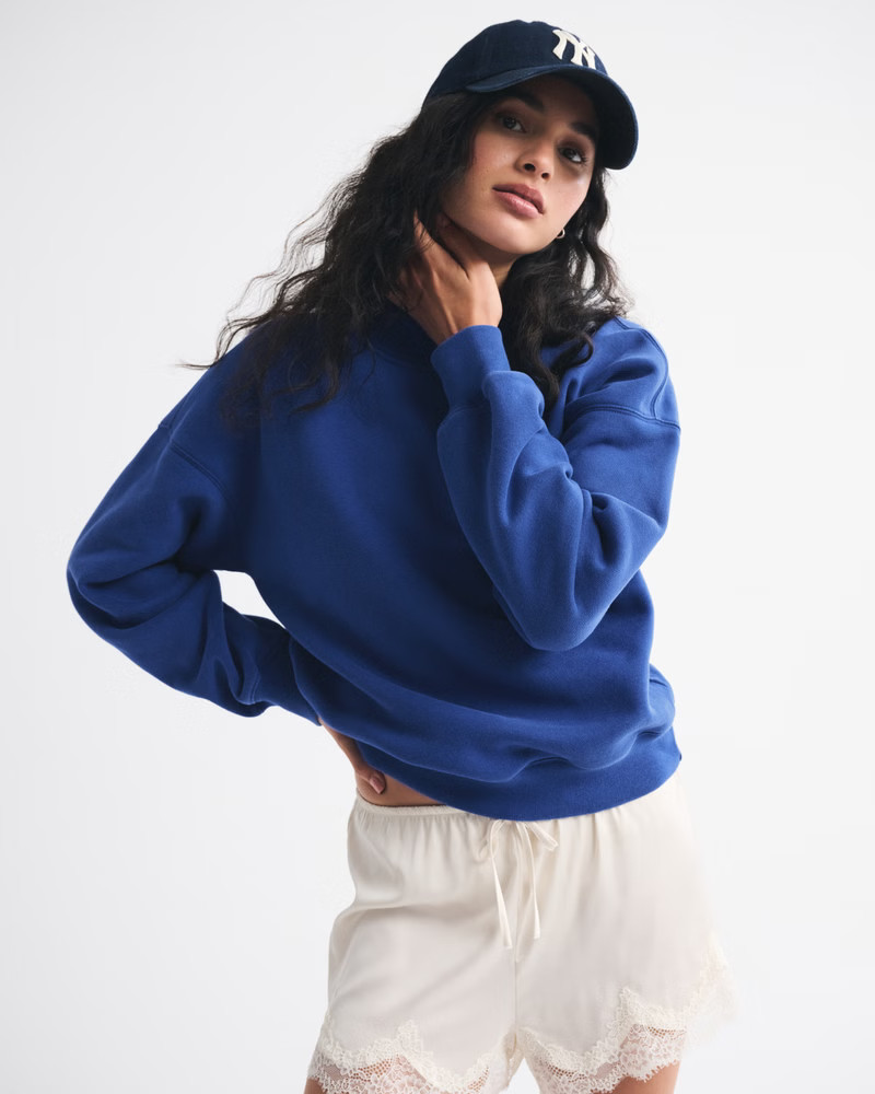 Women's Sunday Mockneck Crew | Women's Tops | Abercrombie.com | Abercrombie & Fitch (US)