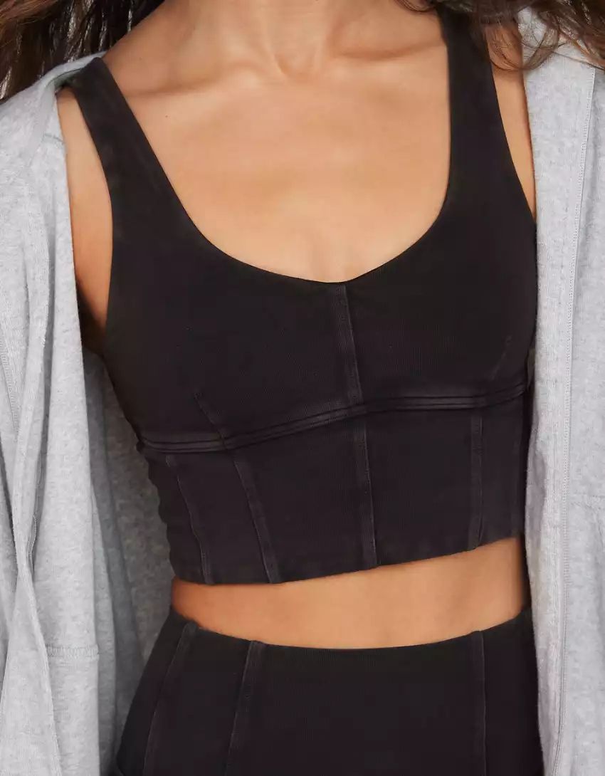 OFFLINE By Aerie OG Corset Longline Sports Bra | American Eagle Outfitters (US & CA)