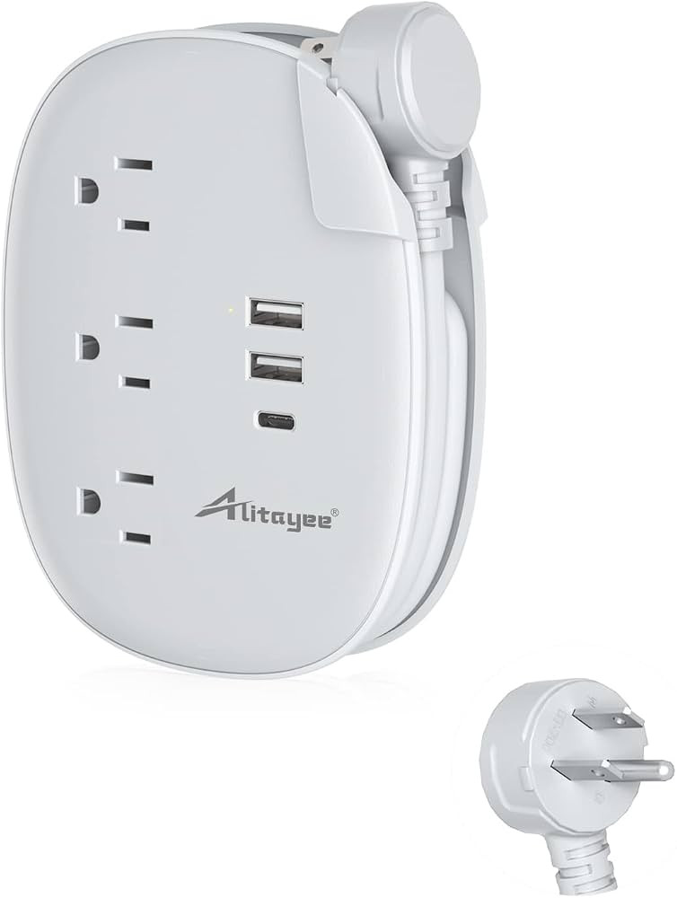 USB C Travel Power Strip,Alitayee Portable Power Strips with 3 Outlets 3 USB Ports Fast Charge, U... | Amazon (US)
