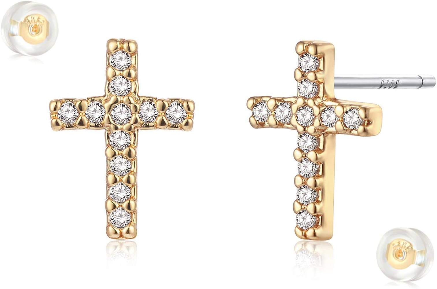 MYEARS Women Earrings Gold Stud 14K Gold Filled Small Simple Handmade Hypoallergenic Everyday Jew... | Amazon (US)