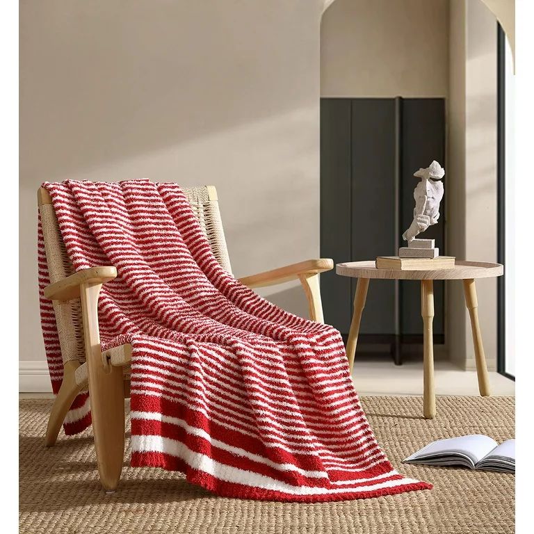 Better Homes & Gardens Candy Cane Cozy Knit Throw Blanket, Standard Throw | Walmart (US)