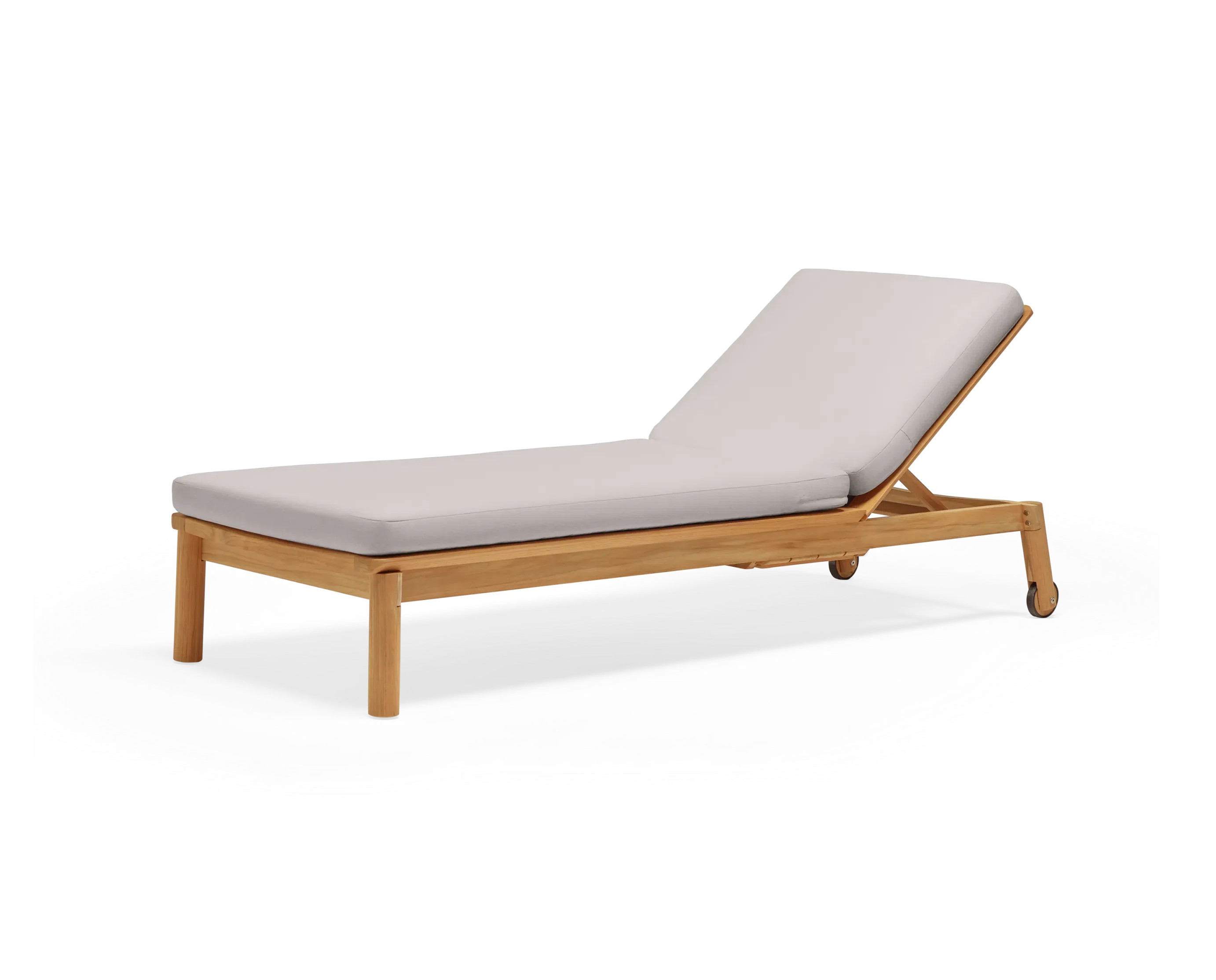 Haven Outdoor Teak Wood Chaise Lounge , Sunbrella Cushion Included | Wayfair North America