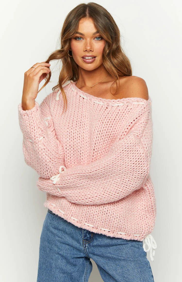 Bea Baby Pink Sweater | Beginning Boutique (US)