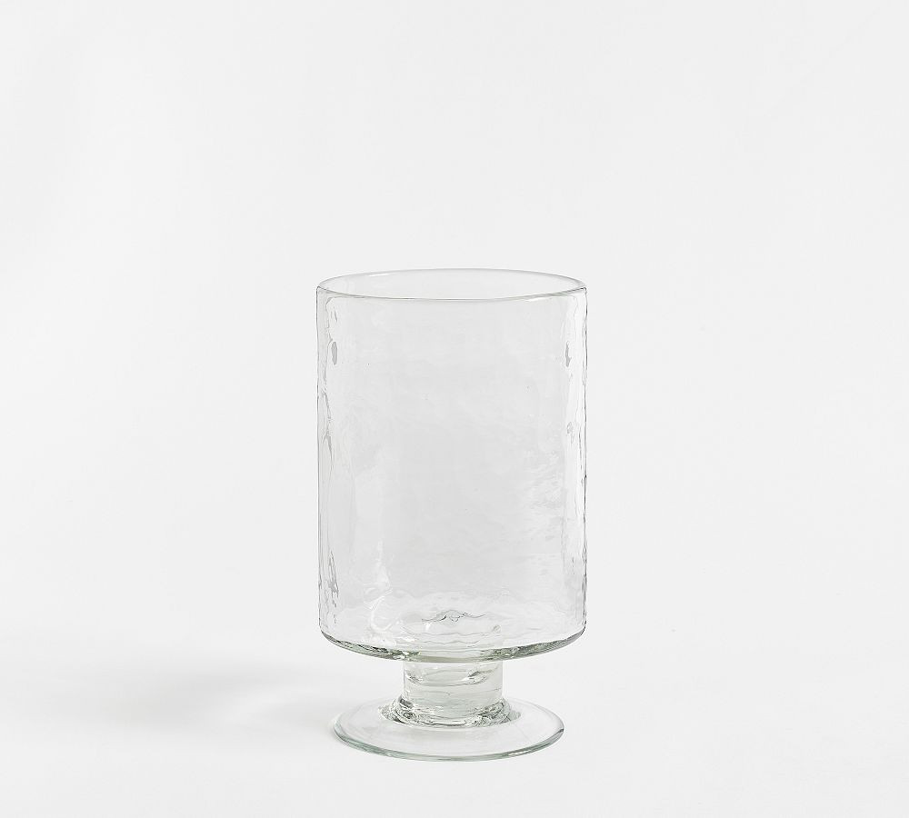 Hammered Pedestal Hurricane Candle Holder | Pottery Barn (US)