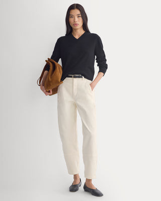 Women's Utility Barrel Pant by Everlane in Bone White, Size 2 | Everlane
