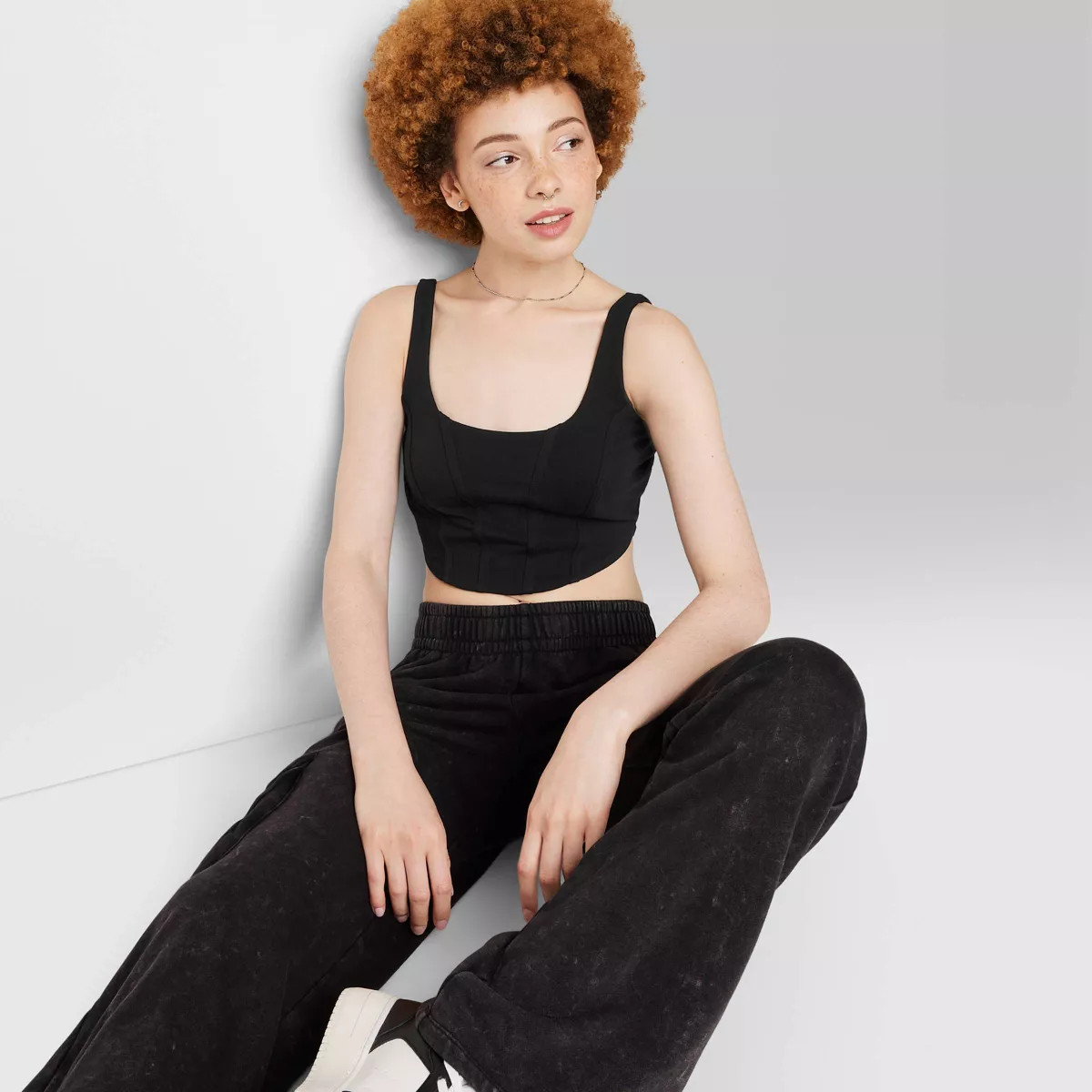 Women's Seamed Corset Tank Top - Wild Fable™ | Target