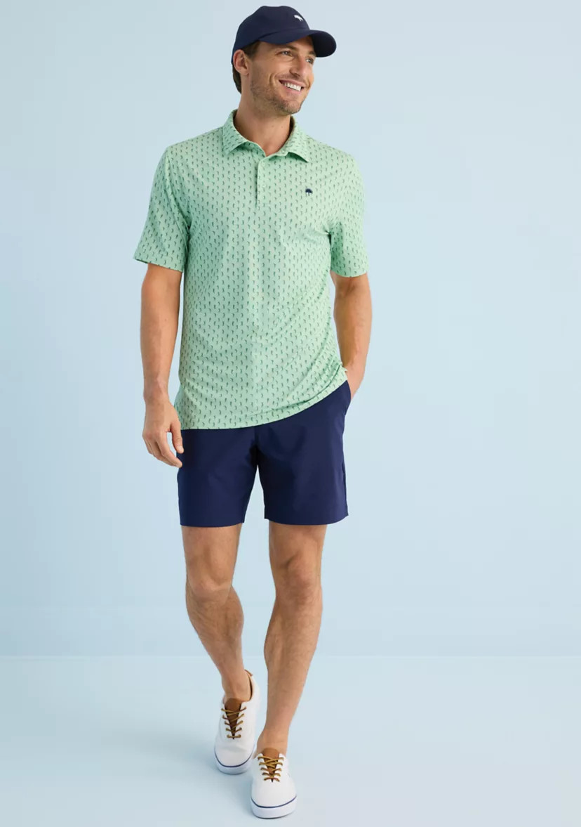 Sewing Down South x Crown & Ivy™ Calhoun Printed Short Sleeve Performance Polo Shirt | Belk