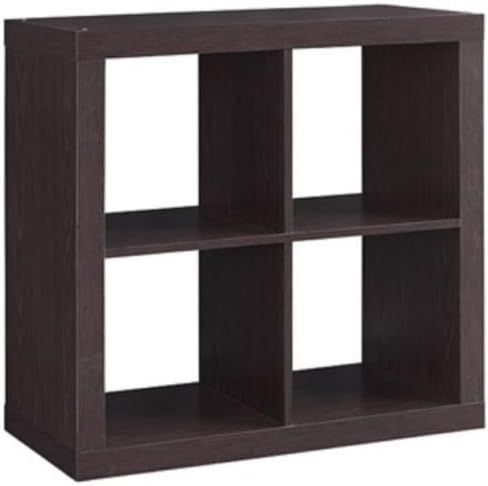 Better Homes and Gardens Bookshelf Square Storage Cabinet 4-Cube Organizer (Espresso, 4) | Amazon (US)