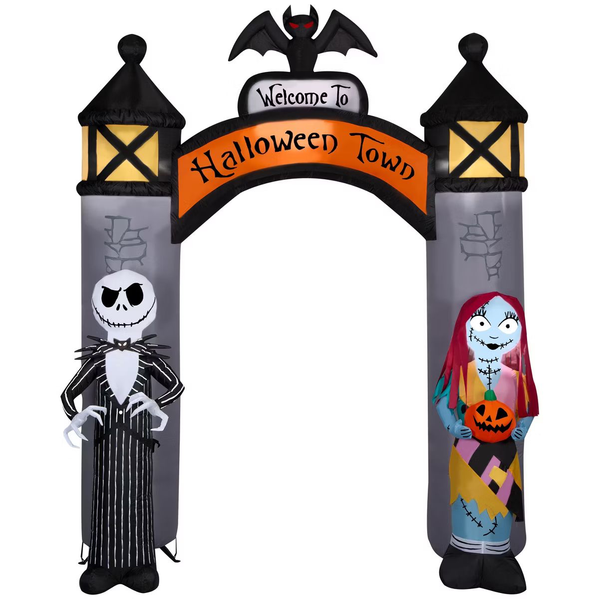 Nightmare Before Christmas Airblown Inflatable NBC Welcome to Halloween Town Archway Disney, 8.5 ... | Target