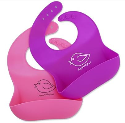 Happy Healthy Parent Silicone Baby Bibs Easily Wipe Clean! Comfortable Soft Waterproof Bib Keeps ... | Amazon (US)