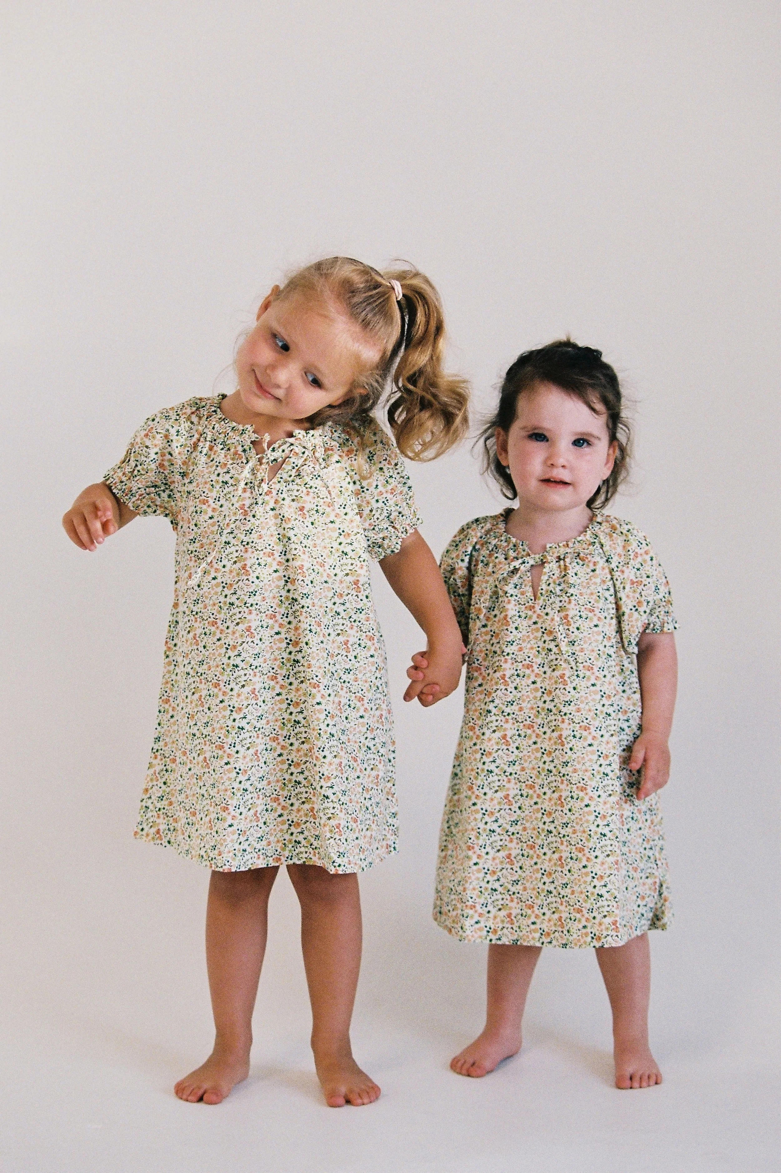 Girls Molly Lounge Dress - Floret Green | Piyama US
