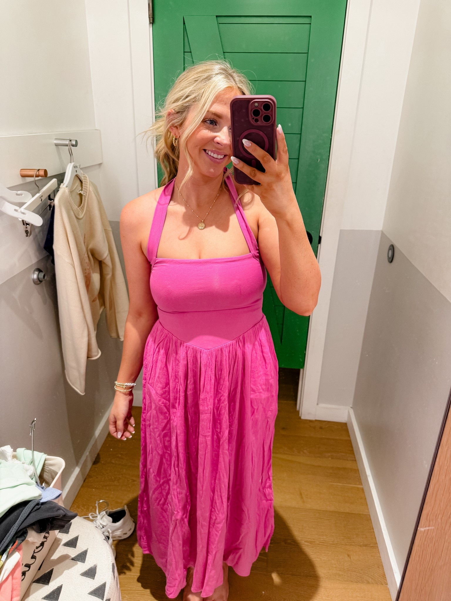 This barre dress is so pretty and flattering! Wearing a small but need a medium for the chest 

#LTKootd