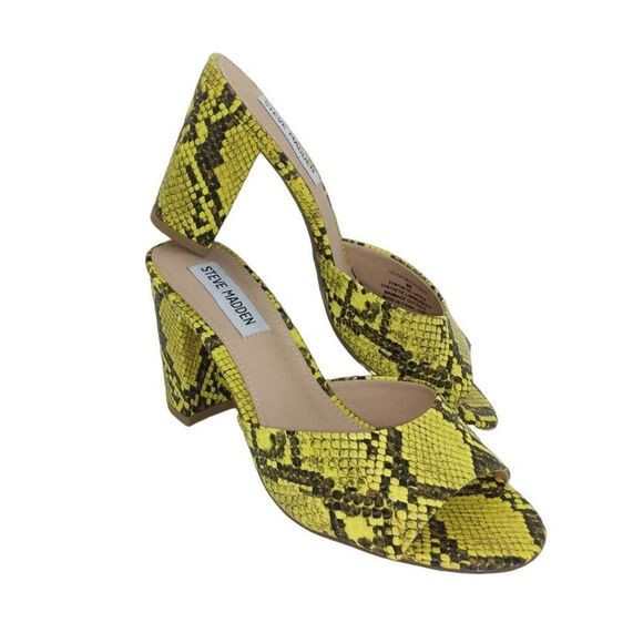 Steve Madden "Celestial" Womens NEW Black/Yellow Snakeskin Heels - sz. 6M | Poshmark