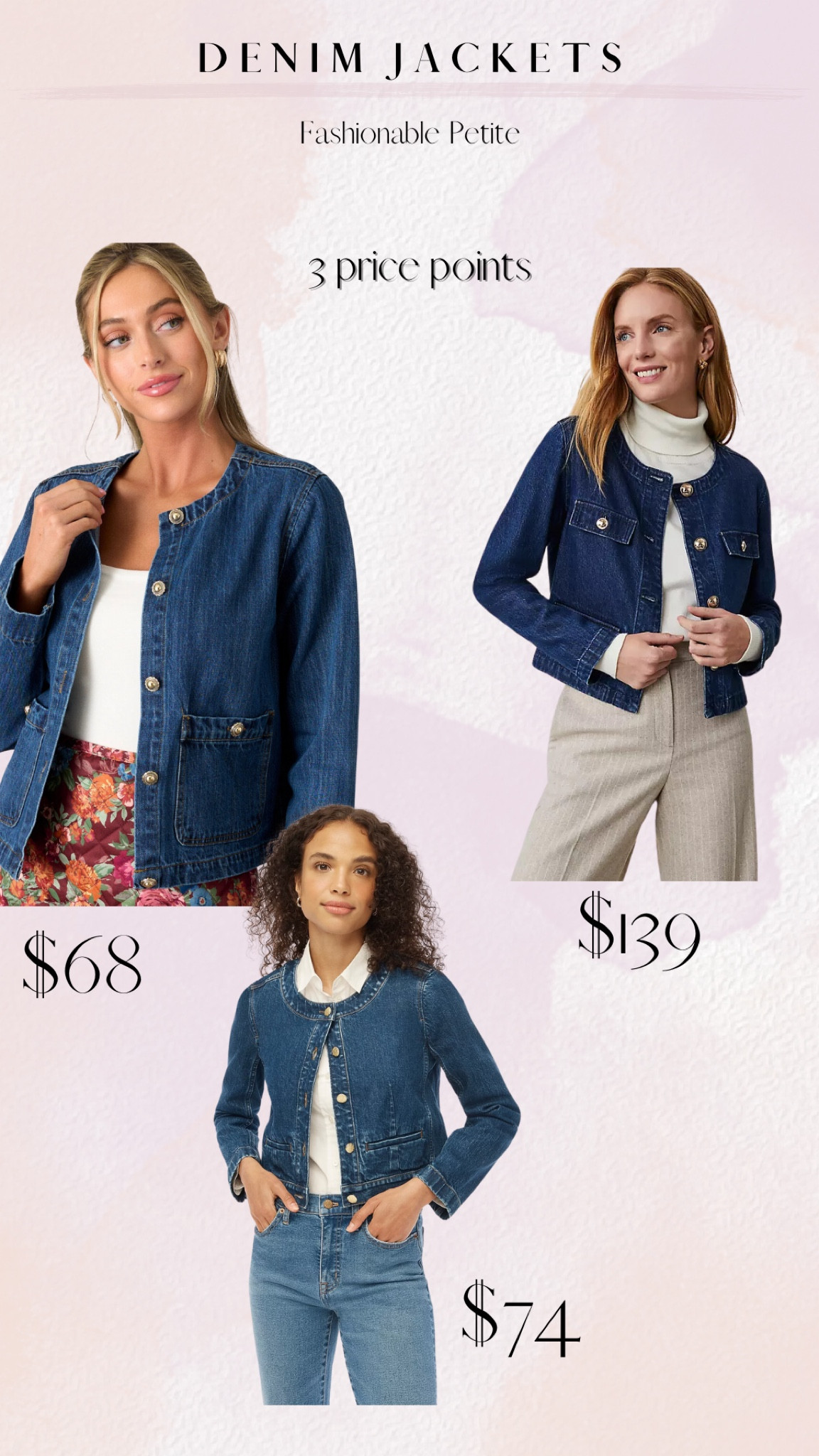 Jean jackets for fall! 3 price point fall jackets. 

Denim jacket / jean jacket / fall outfit / fall jacket / fall outfits 

#LTKSeasonal #LTKBacktoSchool