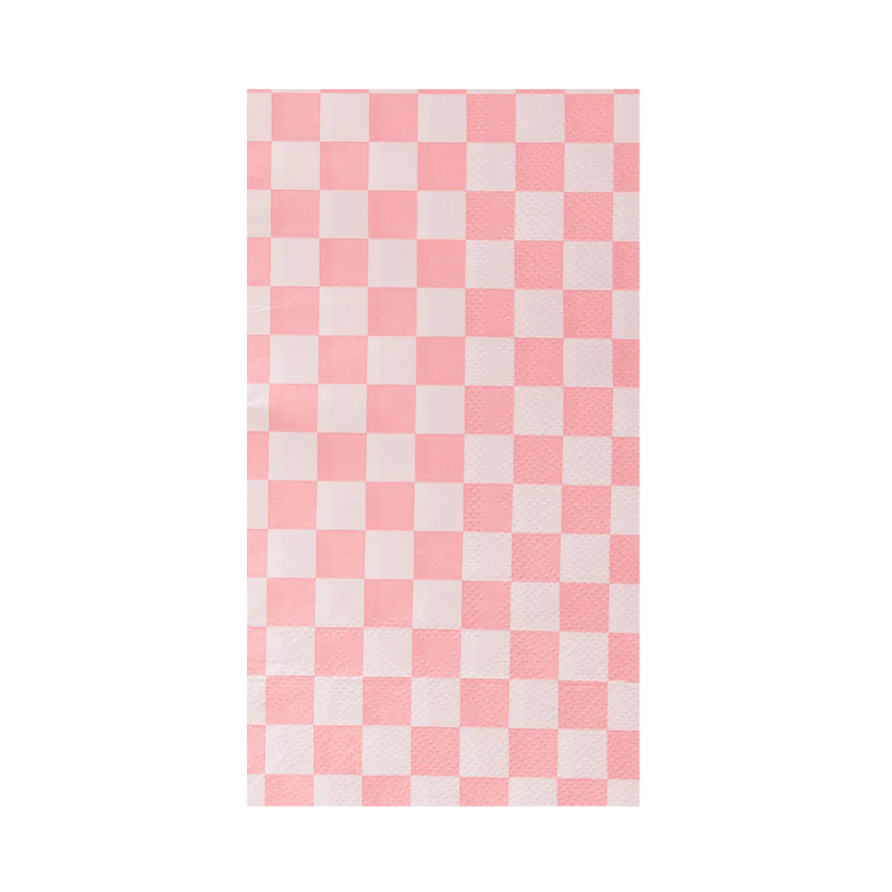 Check It! Tickle Me Pink Check Guest Napkins | Shop Sweet Lulu