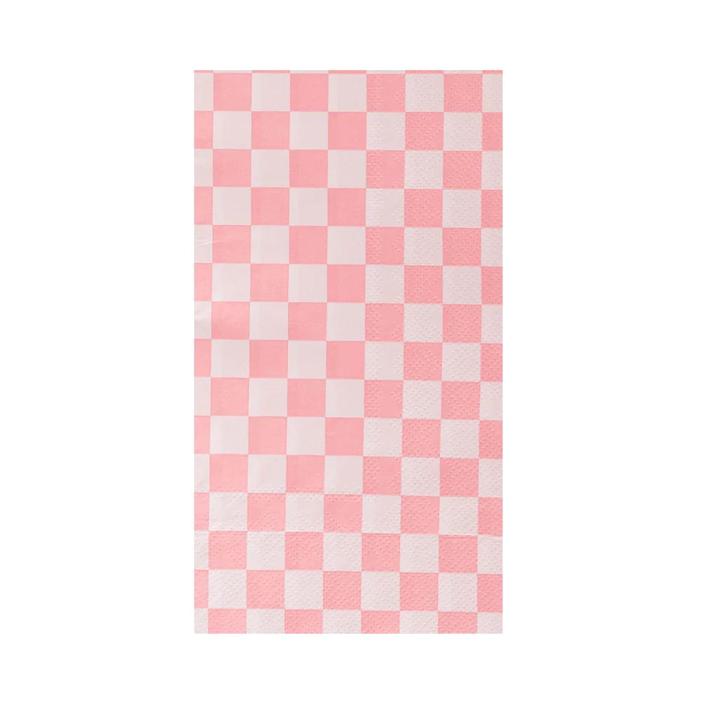 Check It! Tickle Me Pink Check Guest Napkins | Shop Sweet Lulu