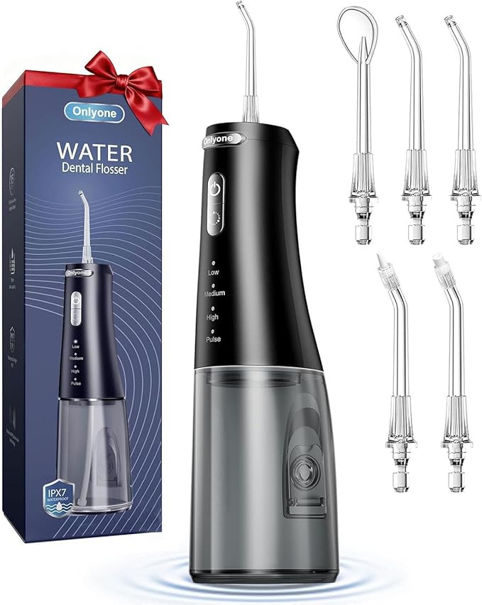 Onlyone Rechargeable Cordless Water Flosser with Adjustable Water Pressure for Daily Oral Care, P... | Amazon (US)