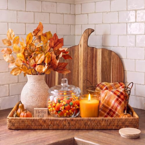 Havawish 7 Pcs Fall Kitchen Tray Table Decorations, Clear, Glass | Amazon (US)