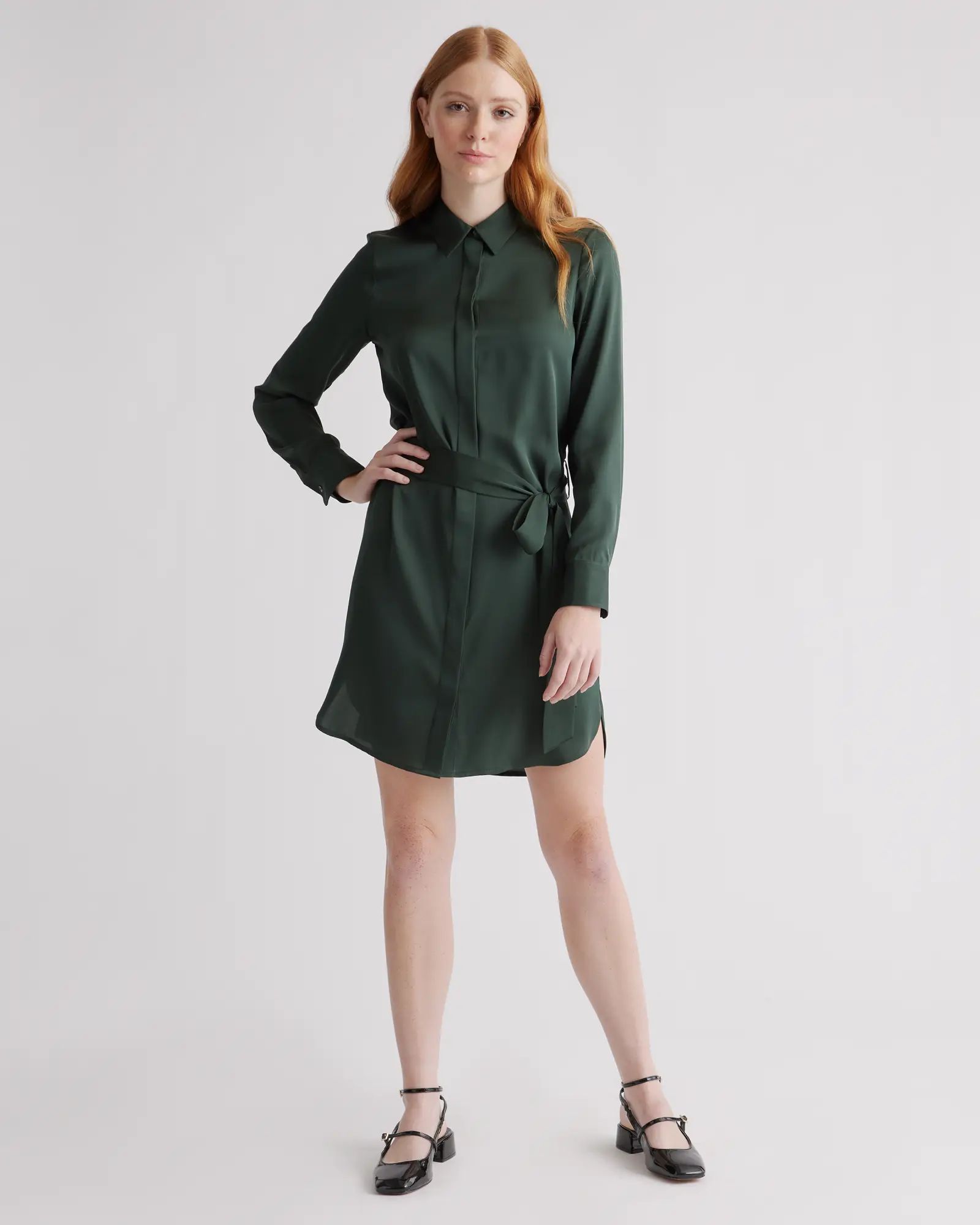 Washable Stretch Silk Shirt Dress | Quince | Quince