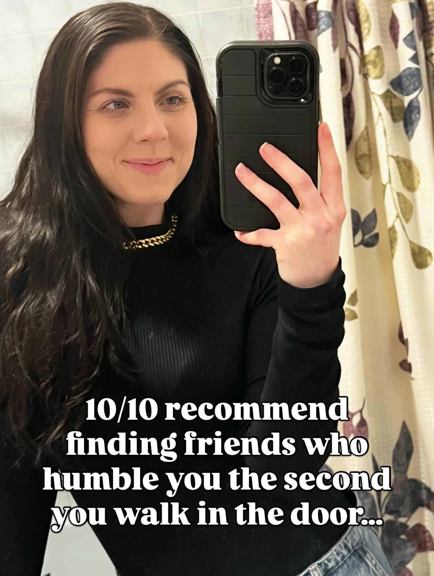 well then 🤣✨✌️ cheers to a spontaneous night with friends 

✨feat. - @drinkspindrift @shopthebananniediaries 

#saturdaynightlive #boardgamenights #thebananniediaries #dwaynetherockjohnson #turtlenecksweater 

tags: saturday night live skits, holiday skits, dwayne the rock johnson, the rock, black turtleneck and gold chain necklace, fashion jewelry, hey maeve necklace, shop small business, shop the banannie diaries, schweddy balls, snl holiday skits, board games with friends, spindrift