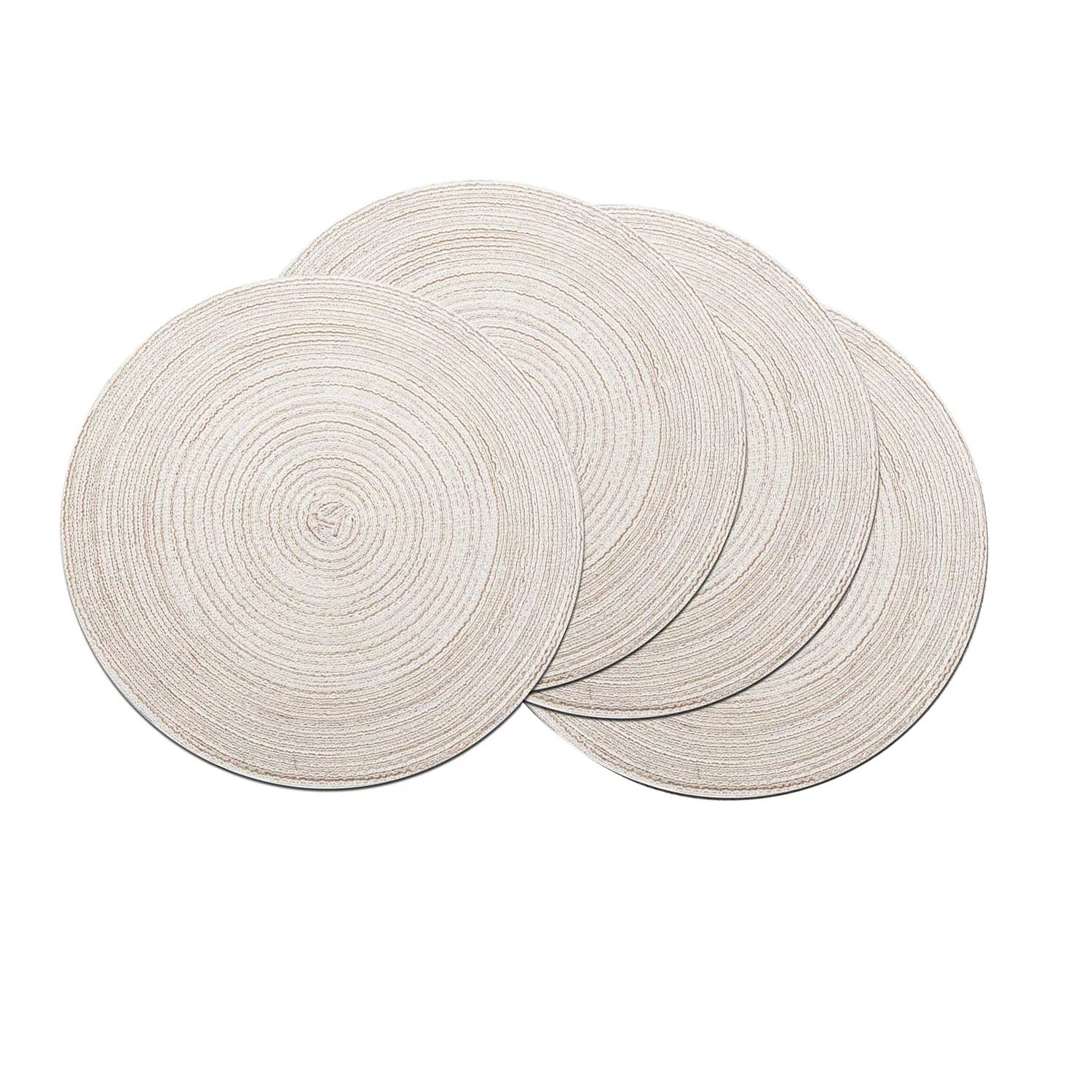 Coolmade Round Rop Cotton Braided Table Place Mats Braided Coaster Placemas Non-Slip Table Mats S... | Walmart (US)