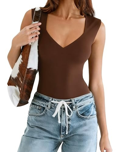 Avidlove Womens Bodysuits Sexy Body Suits Tank Top Sleeveless Bodysuit Sweetheart Neck Body Suit Y2K Outfit 2025 | Amazon (US)