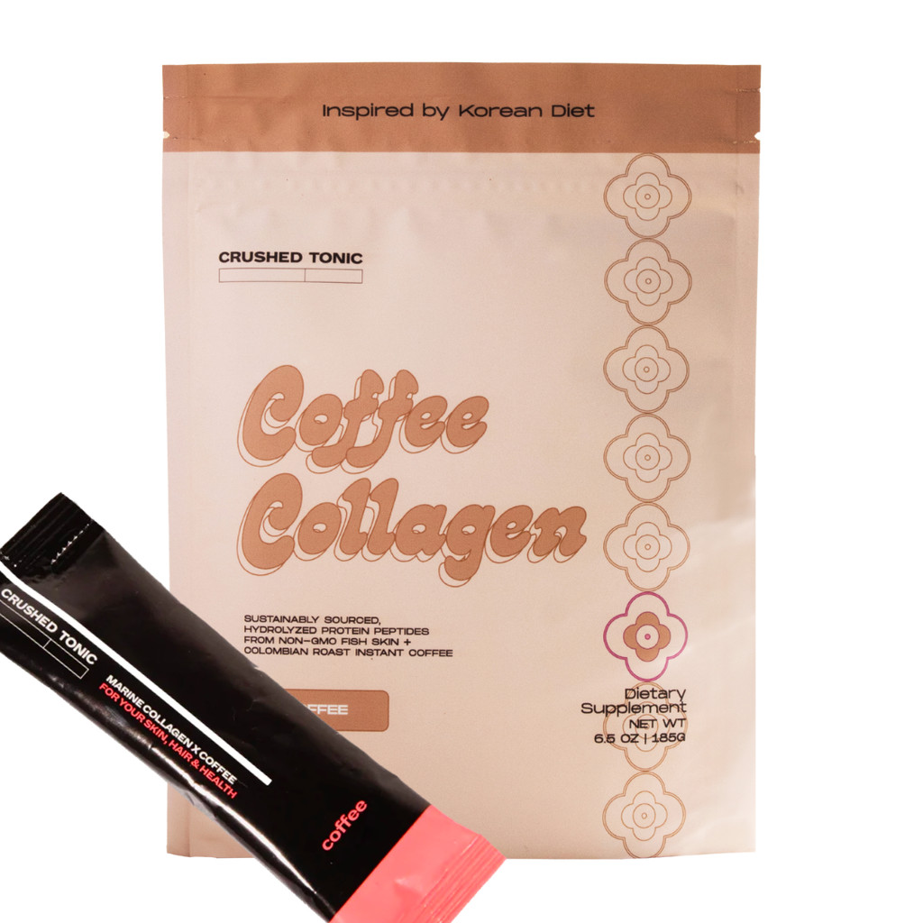CRUSHED TONIC Coffee Marine Collagen Supplement in Off-White at Nordstrom, Size Medium | Nordstrom