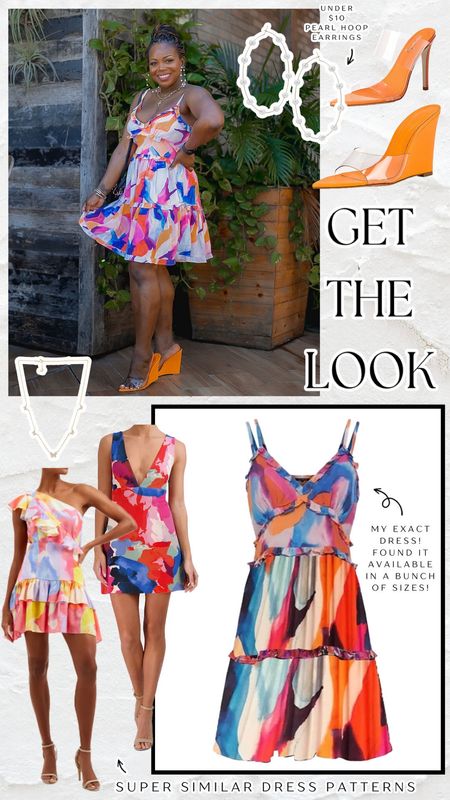 Get the look: colorful spring mini dress! 

#springstyle

Colorful floral dress. Colorful watercolor spring dress. Neon orange clear strap heels. Colorful spring heels. Chic spring style  

#LTKSeasonal #LTKfindsunder100 #LTKstyletip