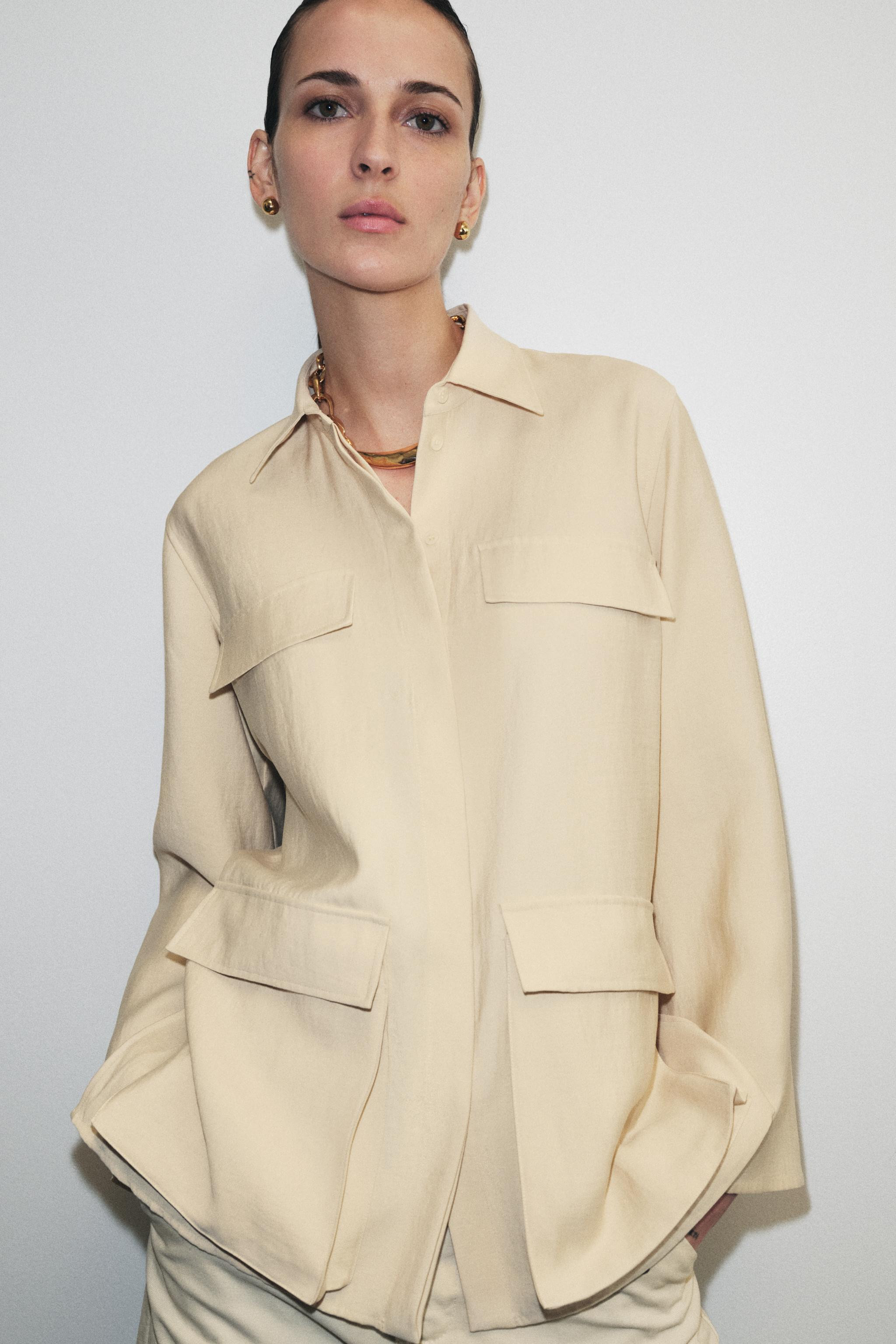 FLOWY POCKET SHIRT ZW COLLECTION | Zara US