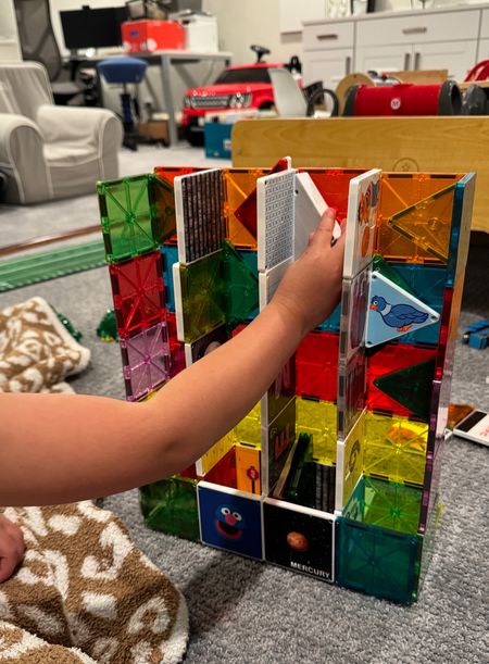 Magnetic Tiles!!! The best toy for all ages - they never get old! We love the magnatiles book that shows you different things to make with them! 

#LTKKids #LTKGiftGuide #LTKFamily